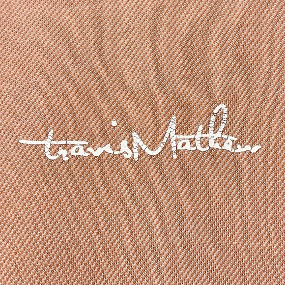 Travis Mathew Polo Golf Shirt Men's Size Large Short Sleeve Orange Cotton Lycra - Picture 6 of 7